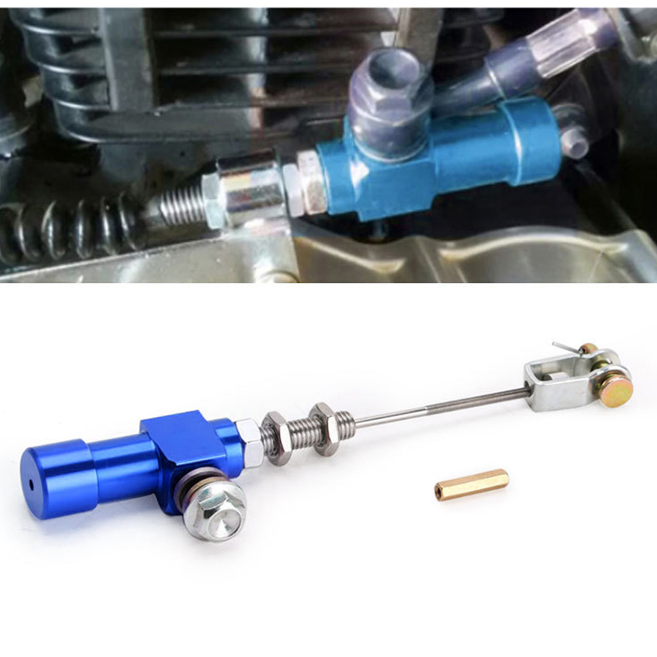 Universal Hydraulic Clutch Master Cylinder Rod Brake Pump M10X1.25Mm Blue