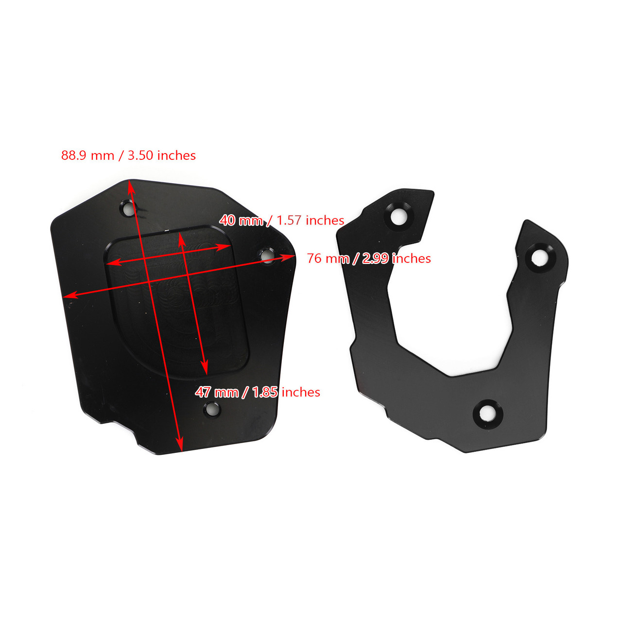 Kickstand Side Stand Extension Pad Fit For BMW F800GS 2008-2018 Black