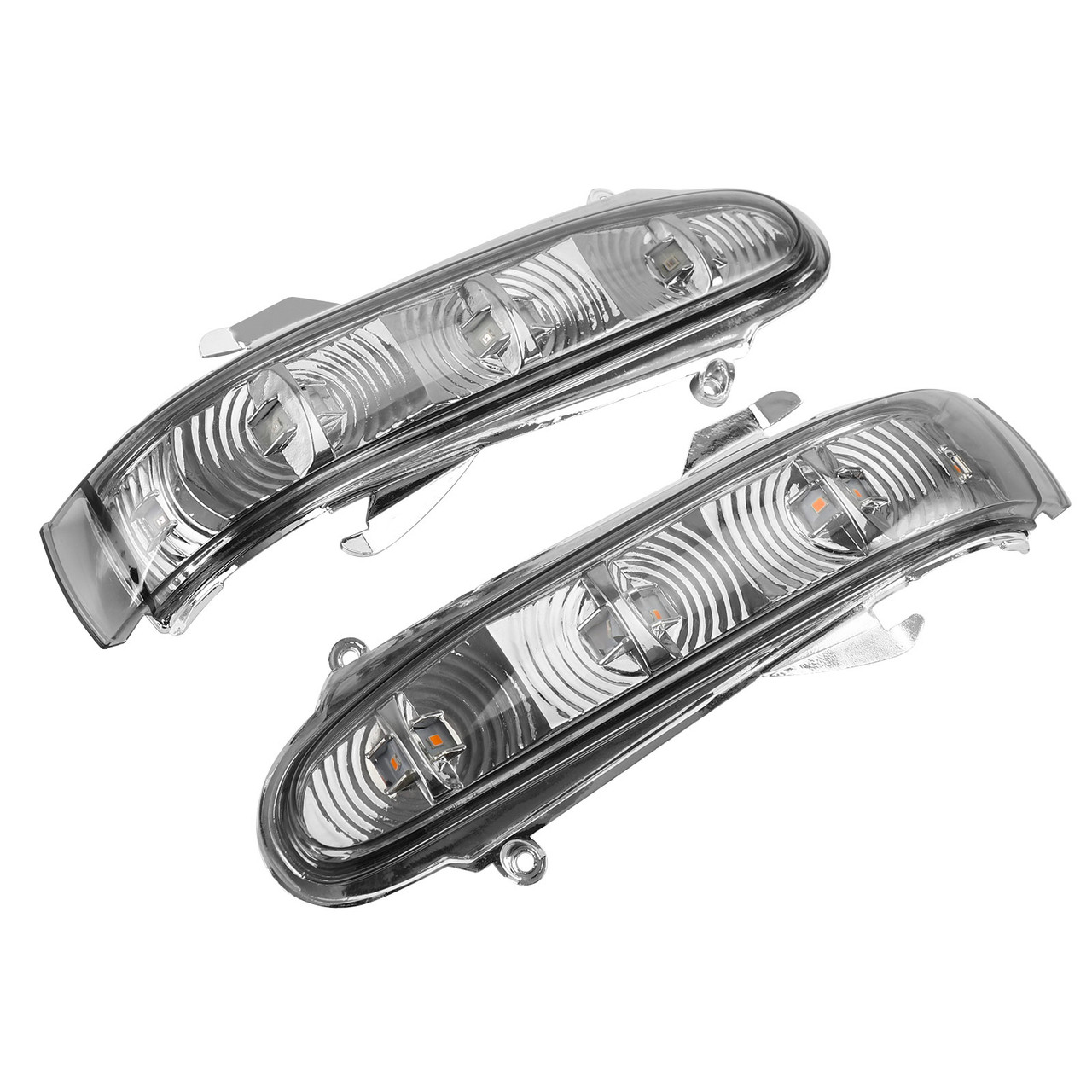 Pair Side Mirror LED Turn Signal Light Fit for Mercedes-Benz S-Class W220 CL-Class W215 1999-2002 Gray