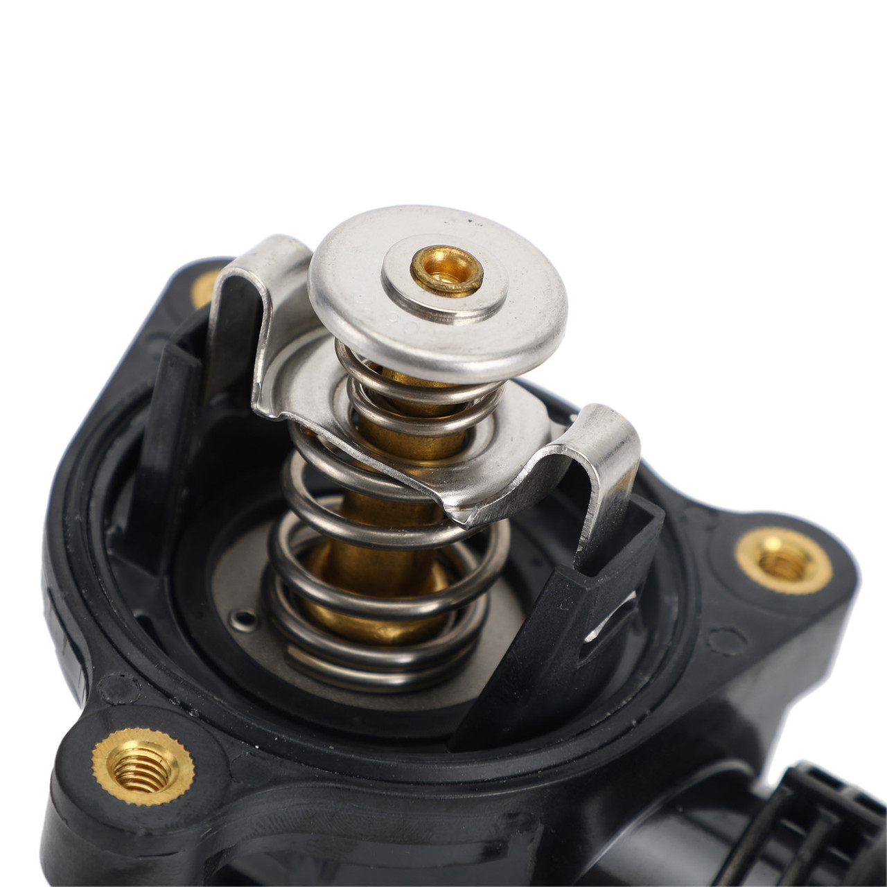 Coolant Thermostat w/ Gasket Fit for BMW 1 (E81) 3 Touring (E46) X3 (E83) xDrive Black