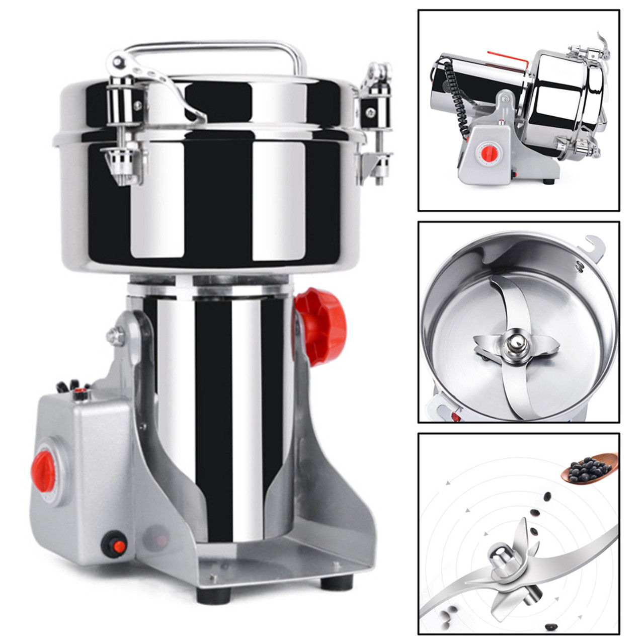 700g Electric Grains Spices Hebals Cereal Dry Food Grinder Mill