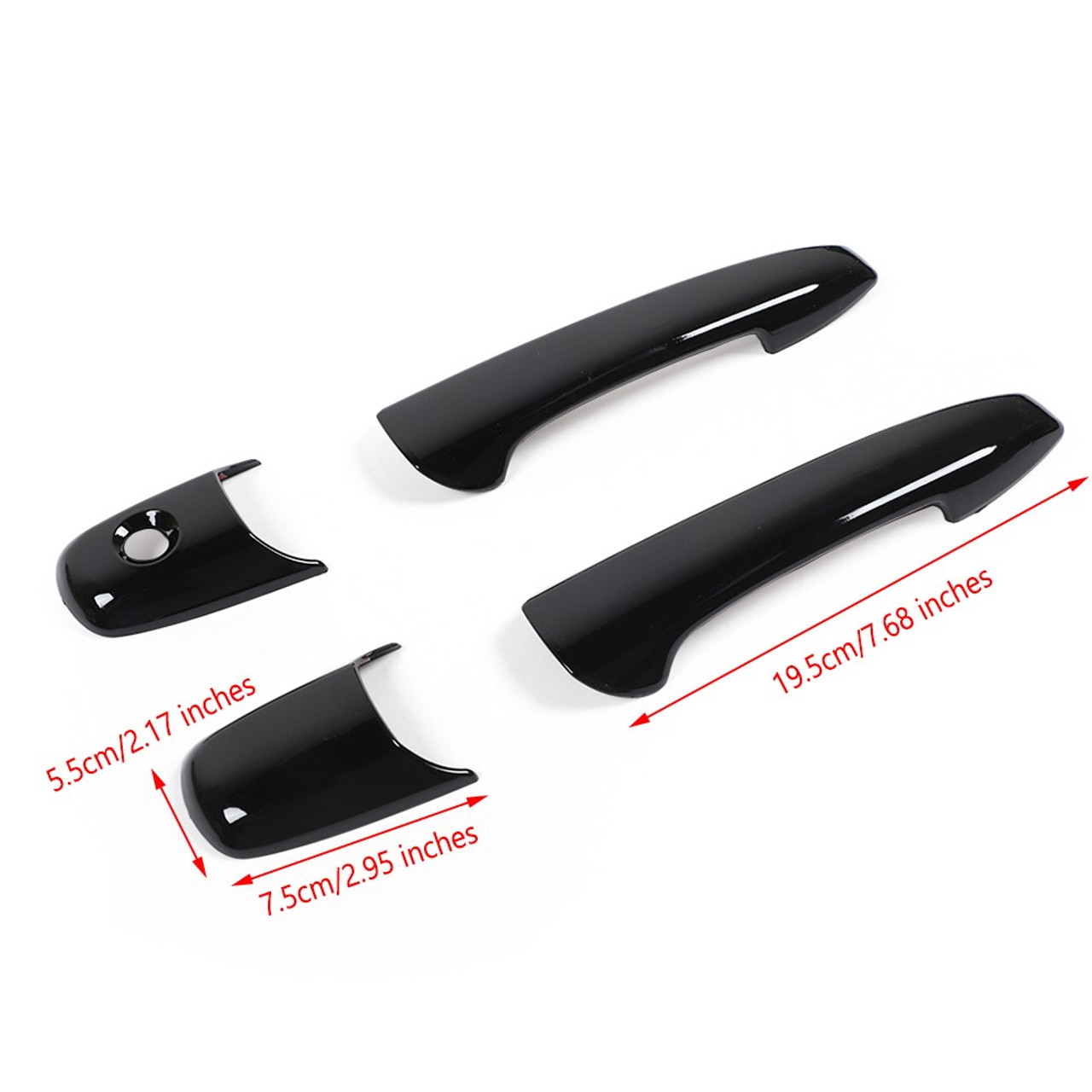 4PCS Exterior Door Handle Shell Cover Trim Fit for Ford Mustang 2004-2014 Black