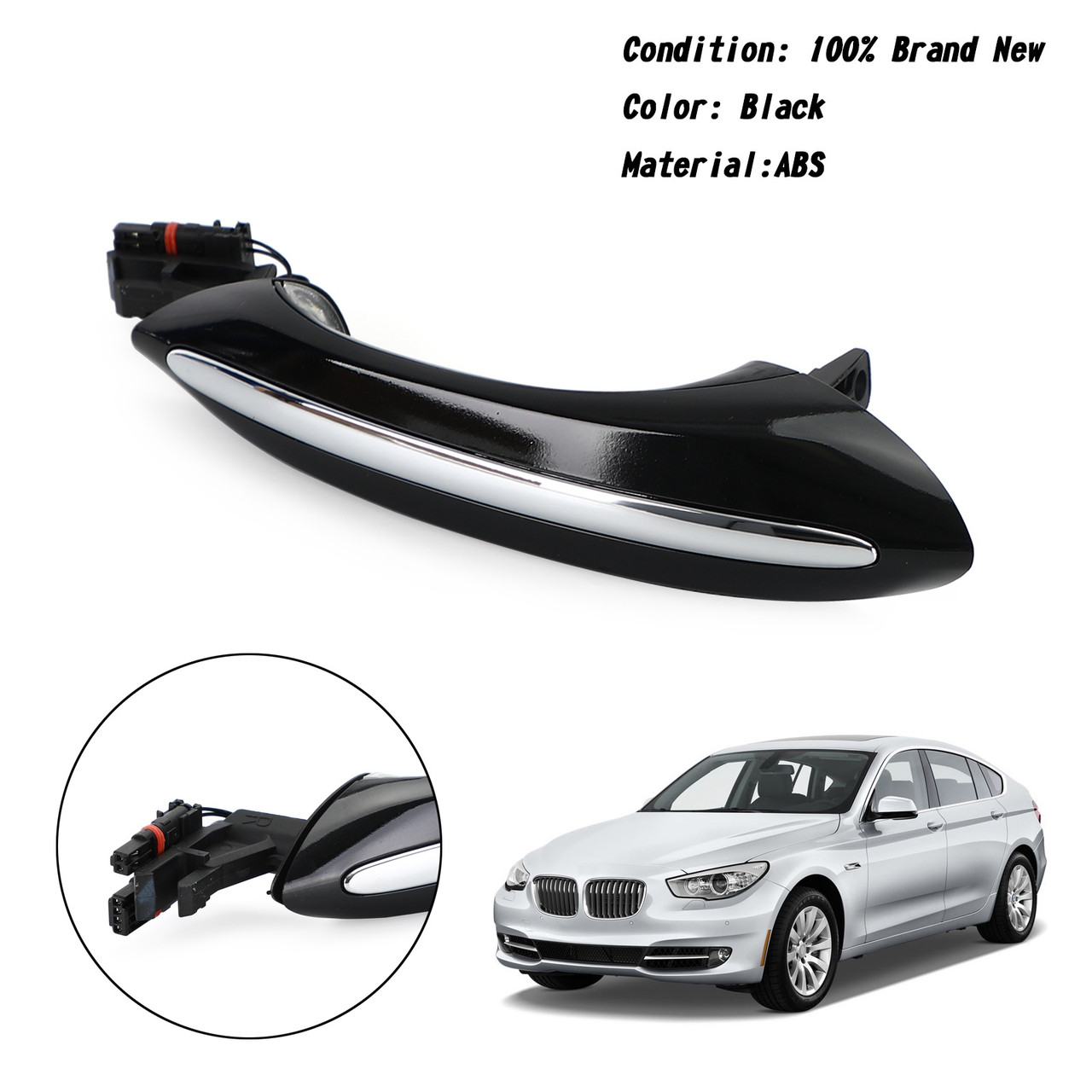 Exterior Front Right Door Handle 51217231934 Fit for BMW 5' F07 GT 08-13 F06 Gran Coupé LCI 14-16 7' F03 08-12