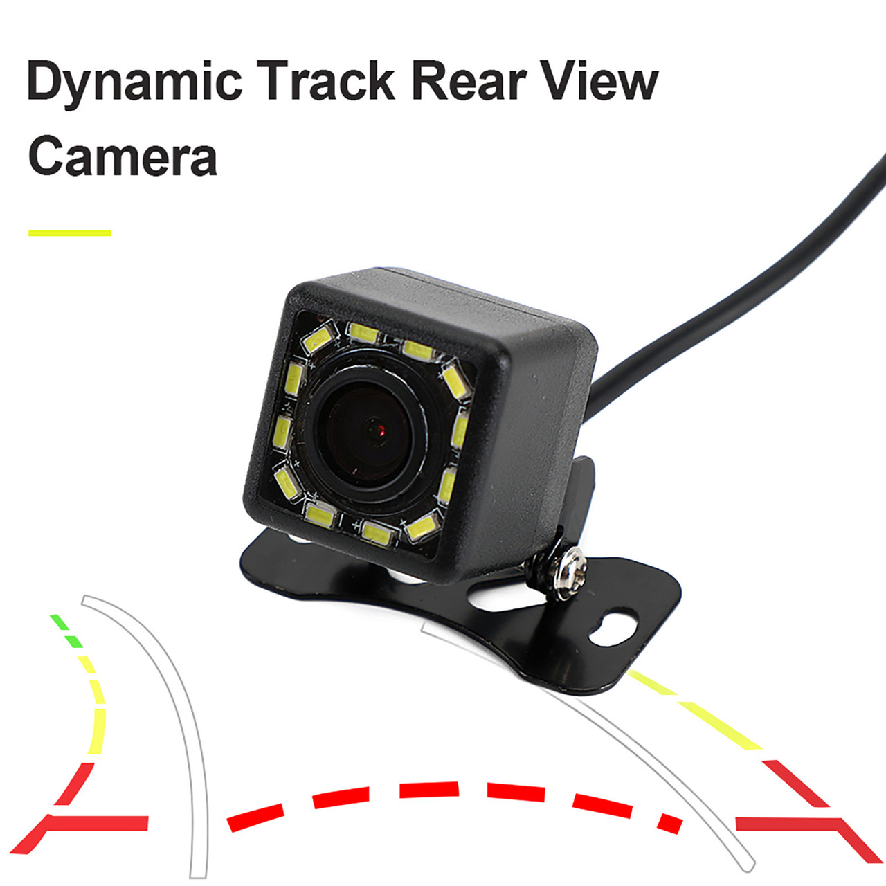 Dynamic Trajectory Parking Line Truck SUV Car Reverse Backup Camera 12LED Night View