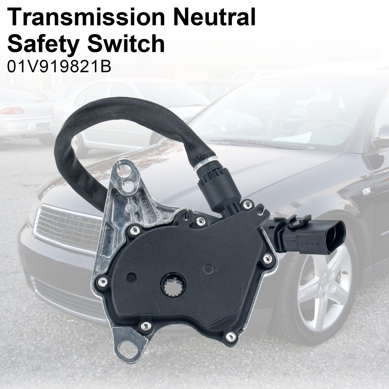 Transmission Neutral Safety Switch Fit for Audi A4 1.8L A/T FWD Base Sedan 00-02 2.8L V6 M/T FWD Base 00-01 Black