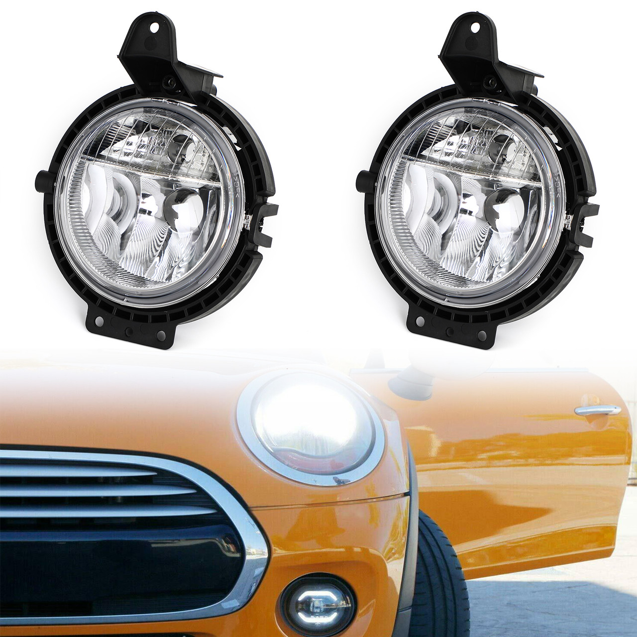 Pair Fog Lights Fit for BMW Mini Clubvan 12-14 Clubman 2007 Roadster 12-15 Countryman one 11-12