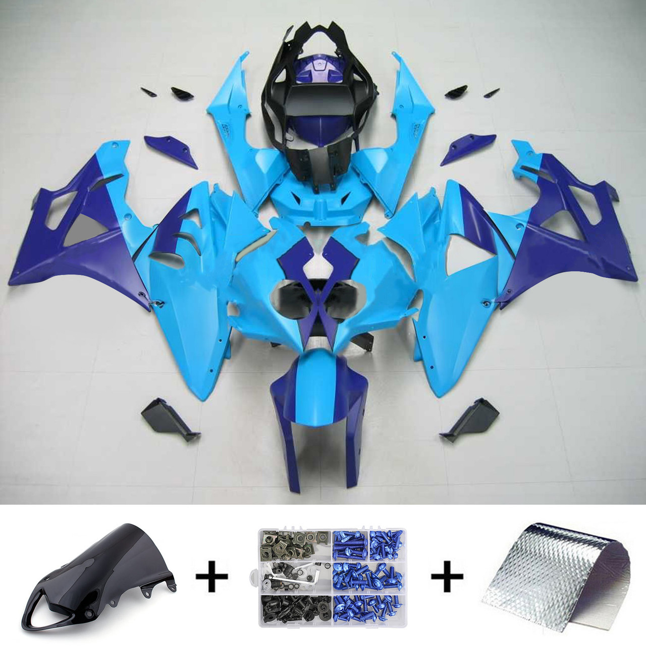 Amotopart 2009-2014 BMW S1000RR Injection Body Cover Fairing Kits Navy Blue