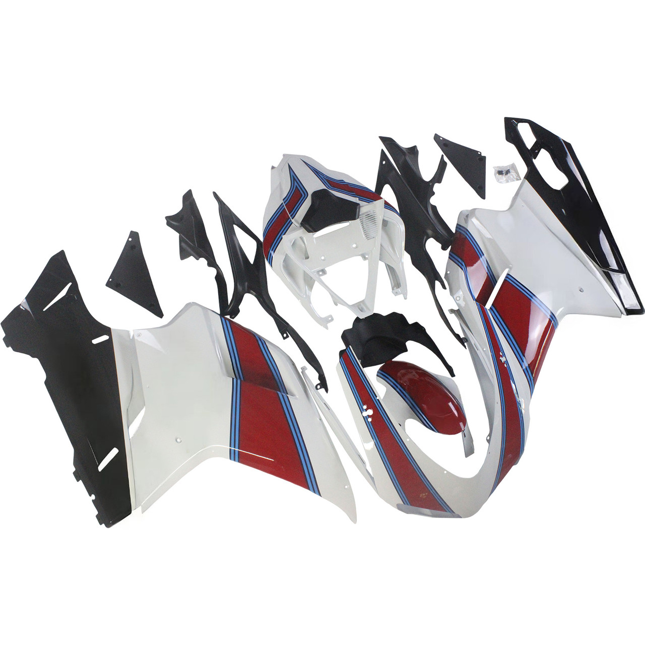 Amotopart Ducati 1098 848 1198 2007-2012 White Black Injection Body Cover Fairing Kits