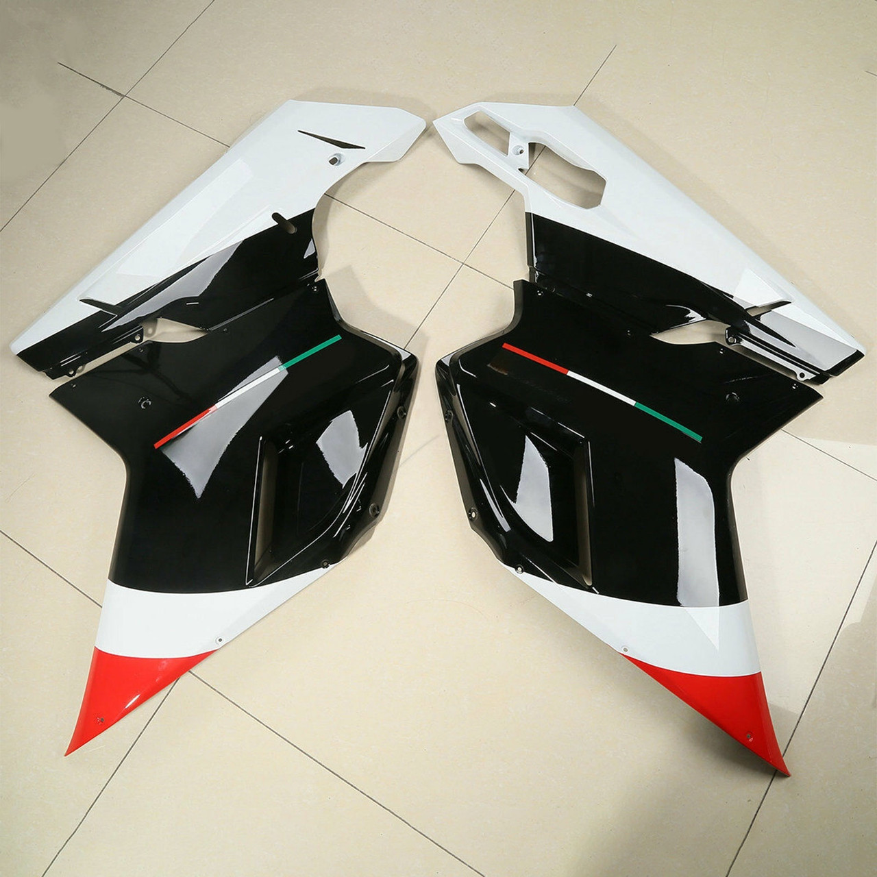 Amotopart Fairing Kit Bodywork ABS fit For Ducati 1098 848 1198 2007-2012 Black Red