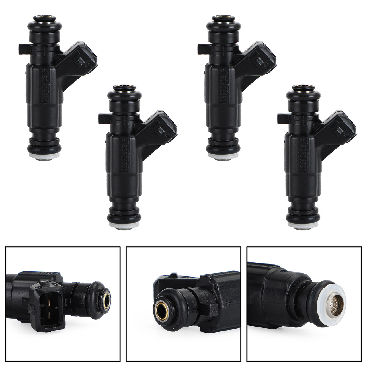 4Pcs Fuel Injectors 032906031R Fit For VW GOLF POLO FOX VOYAGE SAVEIRO 1.6L FLEX Black