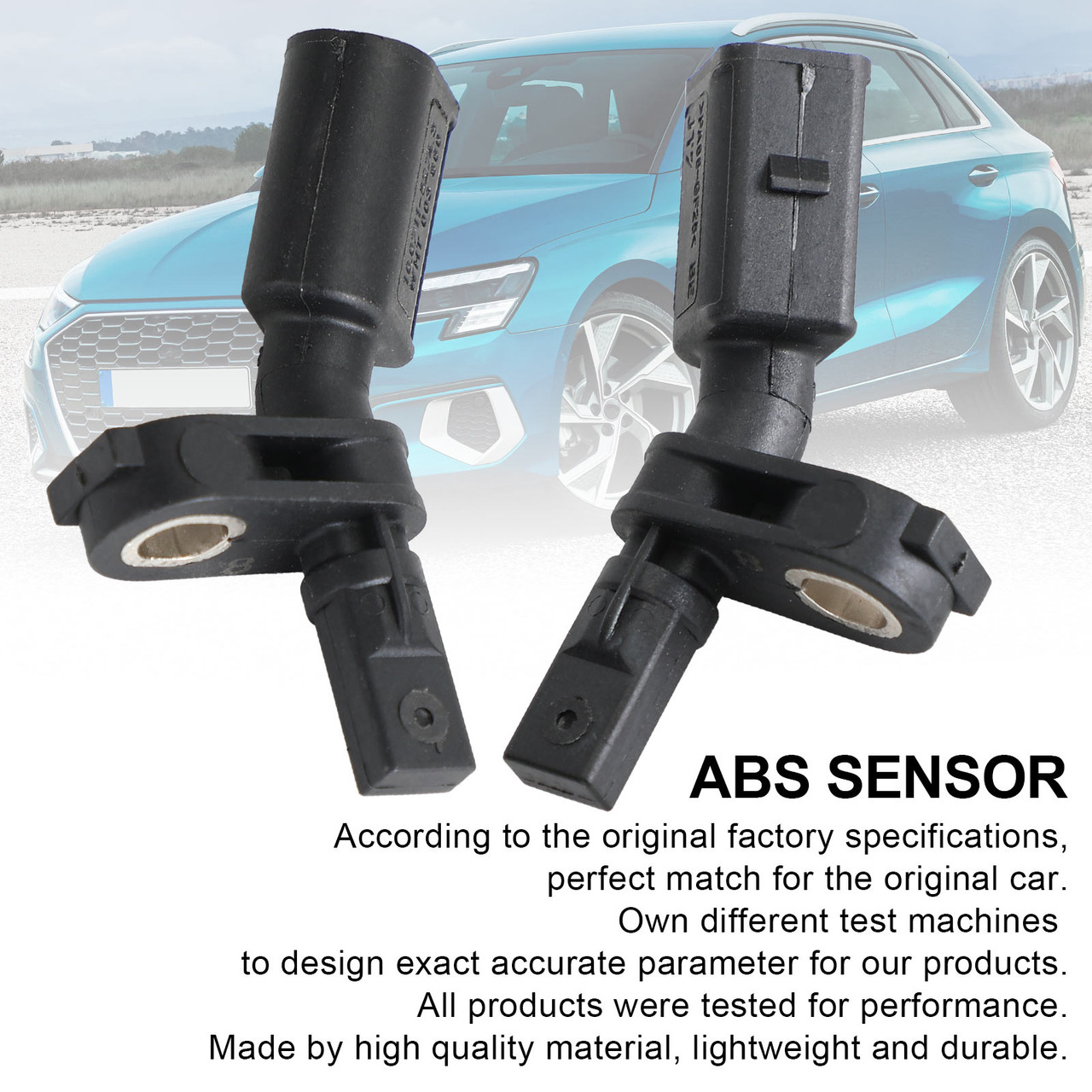 2× VW Atlas CrossFox Jetta ABS Wheel Speed Sensor Front Lef t& Right