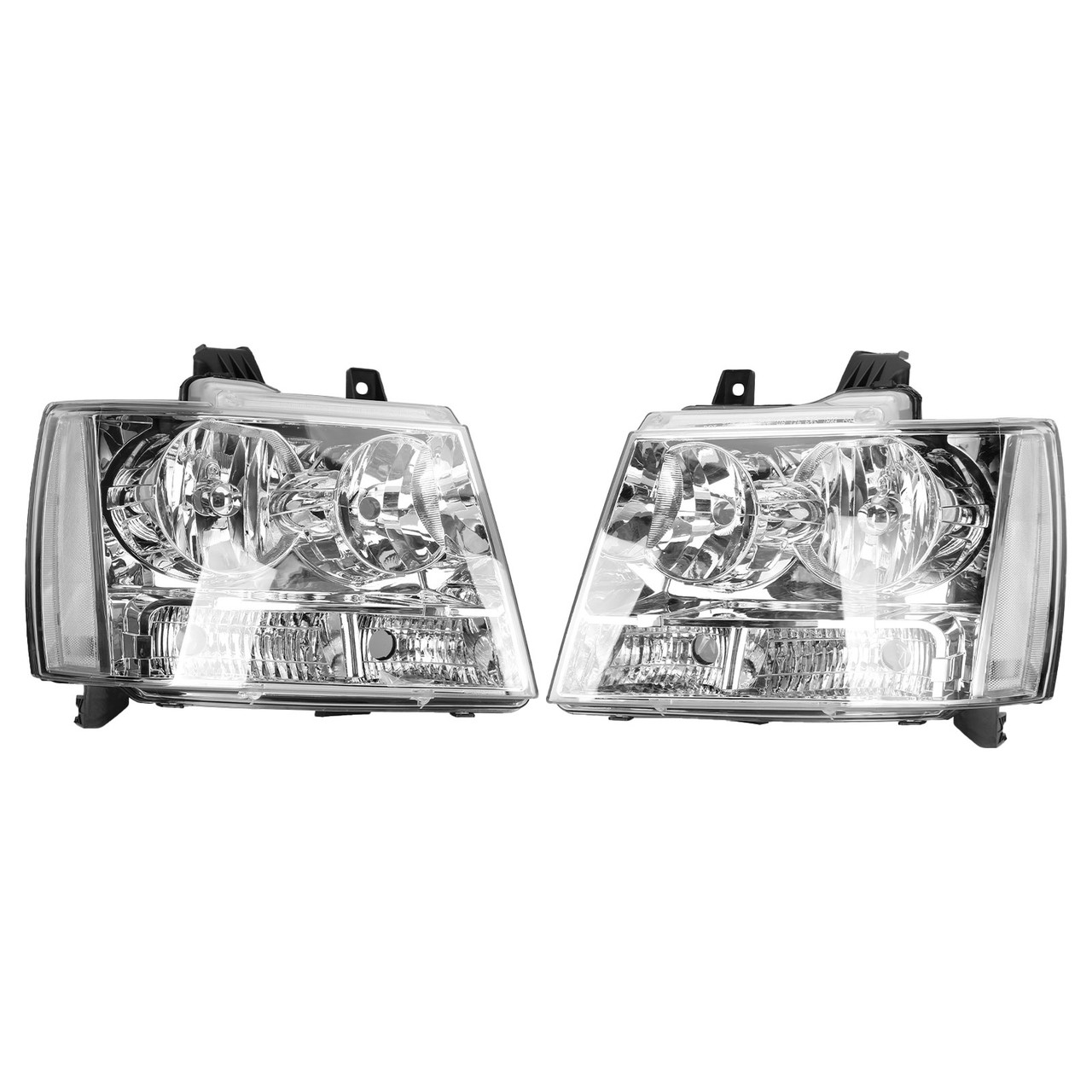 Housing Clear Headlights Assembly Fit for Chevrolet Avalanche Suburban 2500 07-13 Tahoe LT Sport Utility 07-14