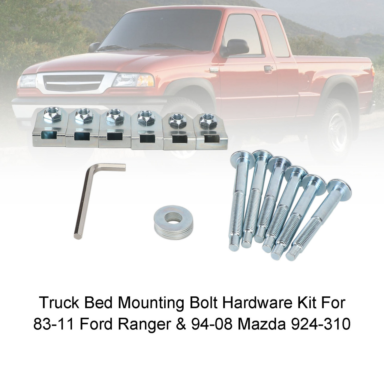 Truck Bed Mounting Bolt Hardware Kit Fit for Ford Ranger 1983-2021 Mazda B3000 1994-2008