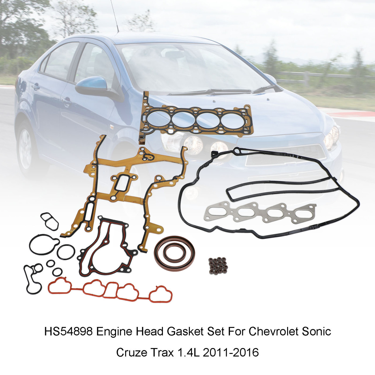 HS54898 Engine Head Gasket Set Fit for Chevrolet Sonic 1.4L 12-16 Cruze 11-15 Trax 15-16 Buick Encore 13-16