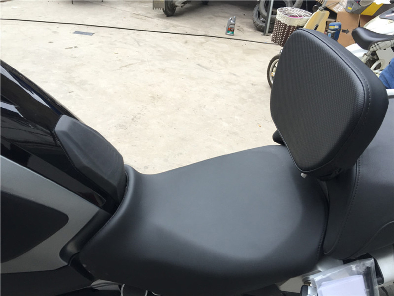 Front Driver Seat Rider Backrest Pad Fit for BMW R1200GS 2013-2019 Black