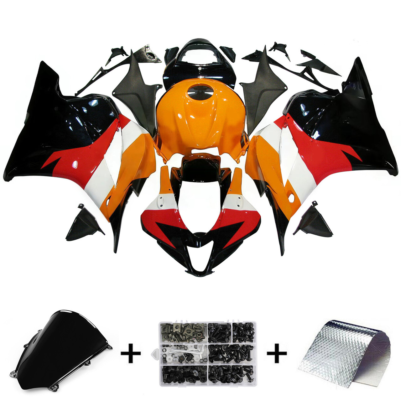 Honda CBR600RR F5 2009-2012 Injection Body Cover Fairing Kits Orange Black