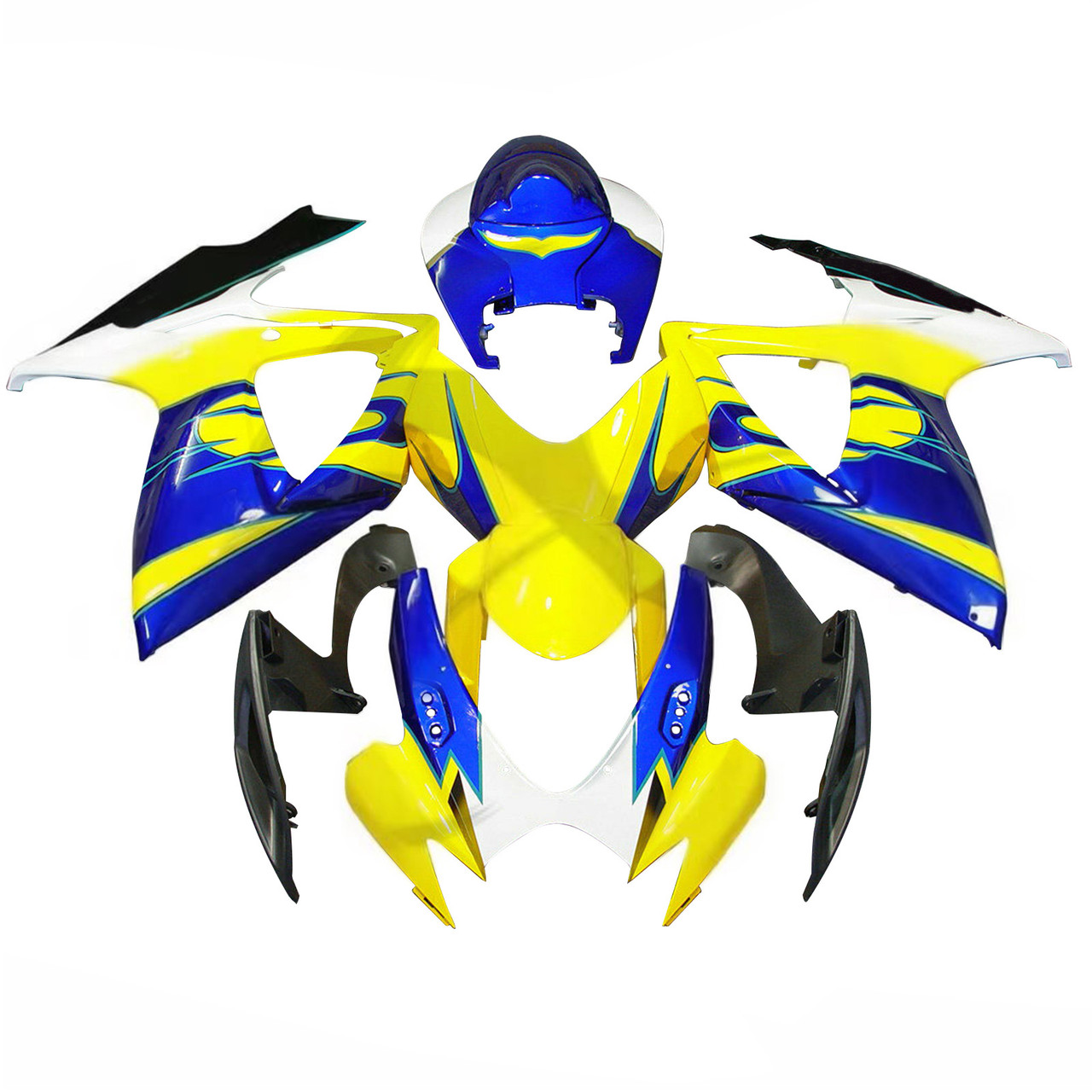 Suzuki GSXR 600 750 2006-2007 Yellow Injection Body Cover Fairing Kits