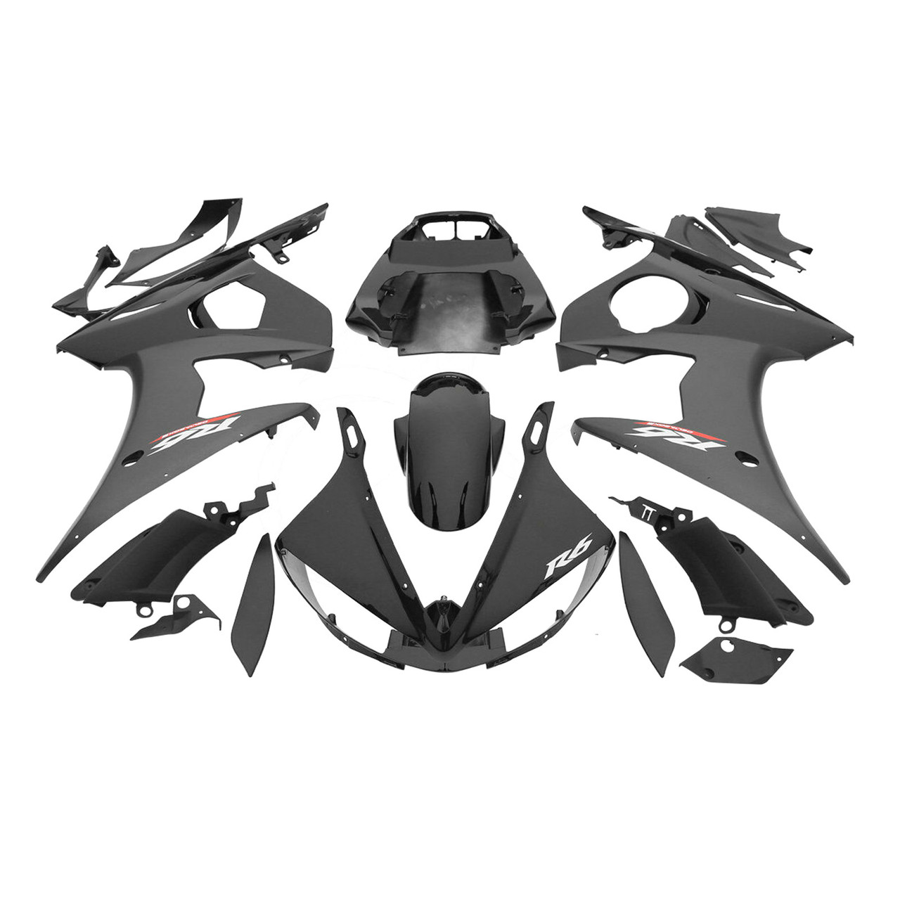 Yamaha YZF R6 2003-2004 Black Injection Body Cover Fairing Kits