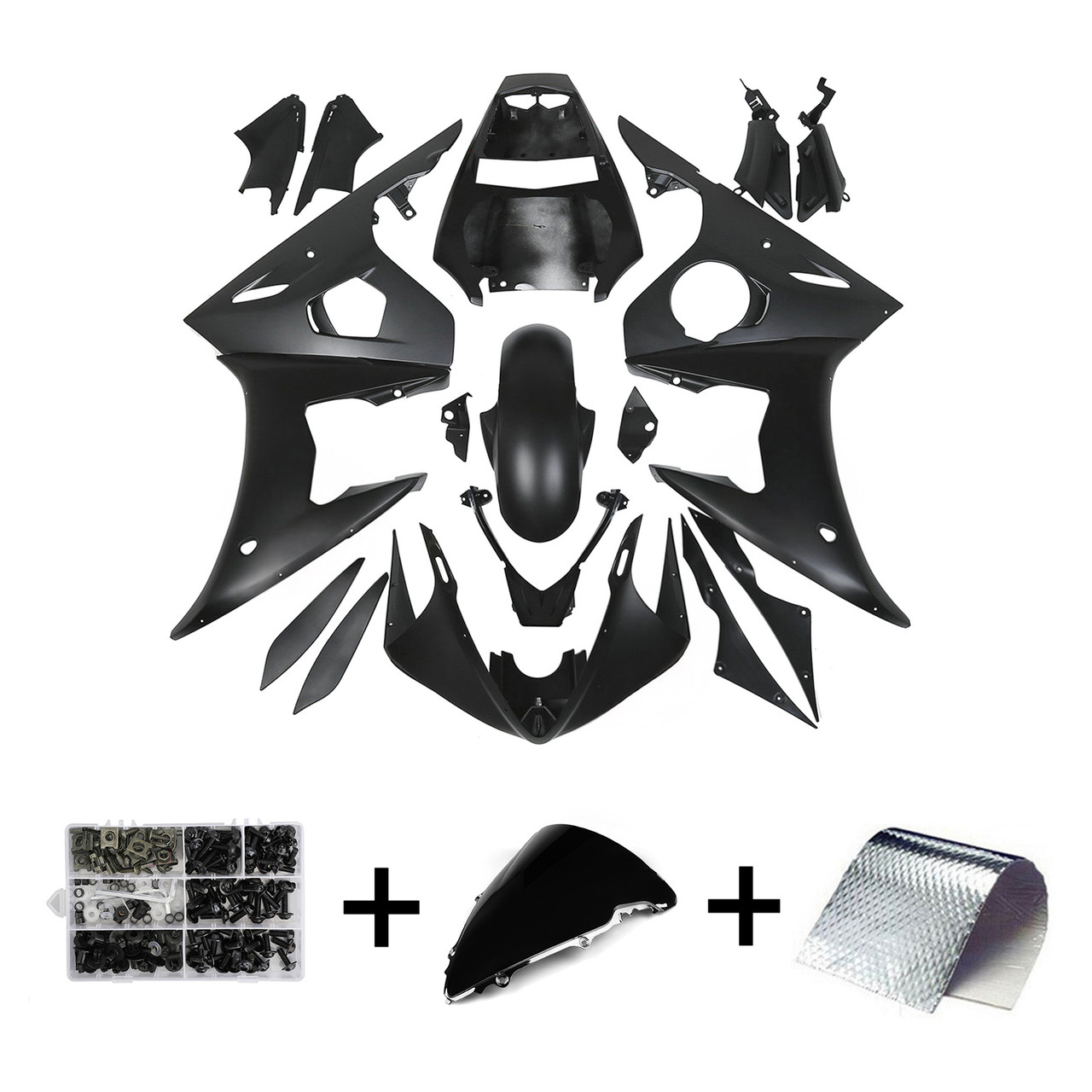 Fairing Kit Bodywork for Yamaha YZF R6 2005 Black