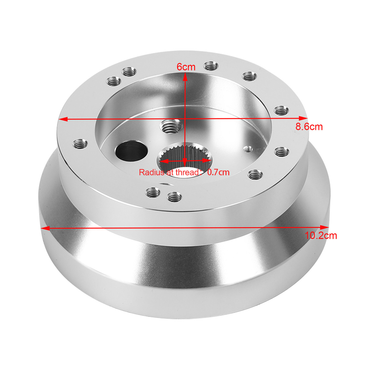 5 & 6 Hole Steering Wheel Short Hub Adapter Kit Fit for JEEP CJ5 CJ6 CJ7 76-95 Cherokee Wagoneer Pick-up 74-75 Silver