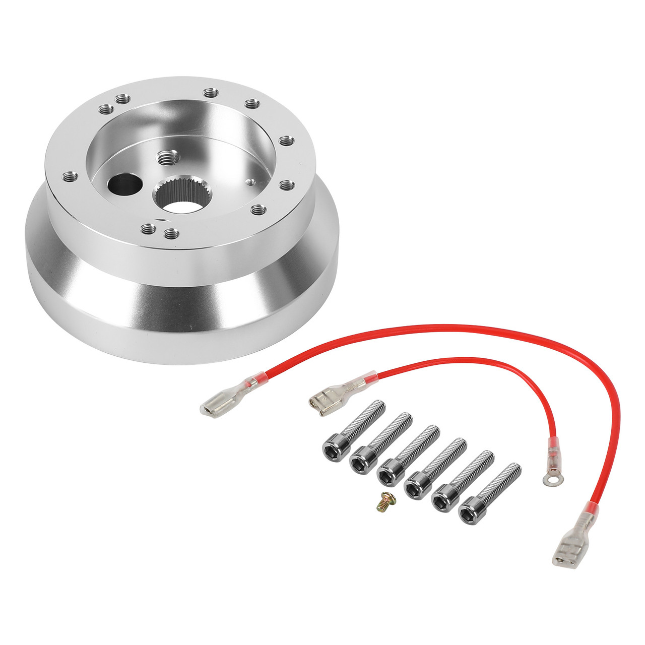 5 & 6 Hole Steering Wheel Short Hub Adapter Kit Fit for JEEP CJ5 CJ6 CJ7 76-95 Cherokee Wagoneer Pick-up 74-75 Silver