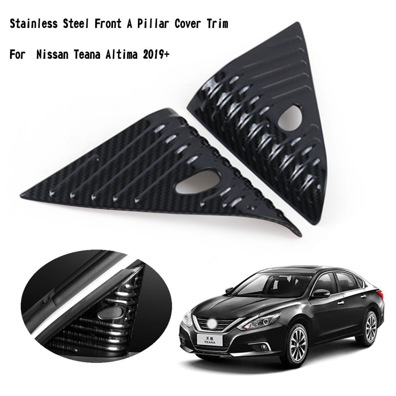 Stainless Steel Front A Pillar Cover Trim Fit for Nissan Teana Altima 2019+