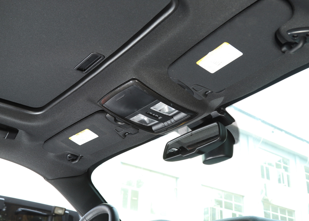 Carbon Fiber Reading Light Lamp Frame Cover Trim Fit for Dodge 2010+