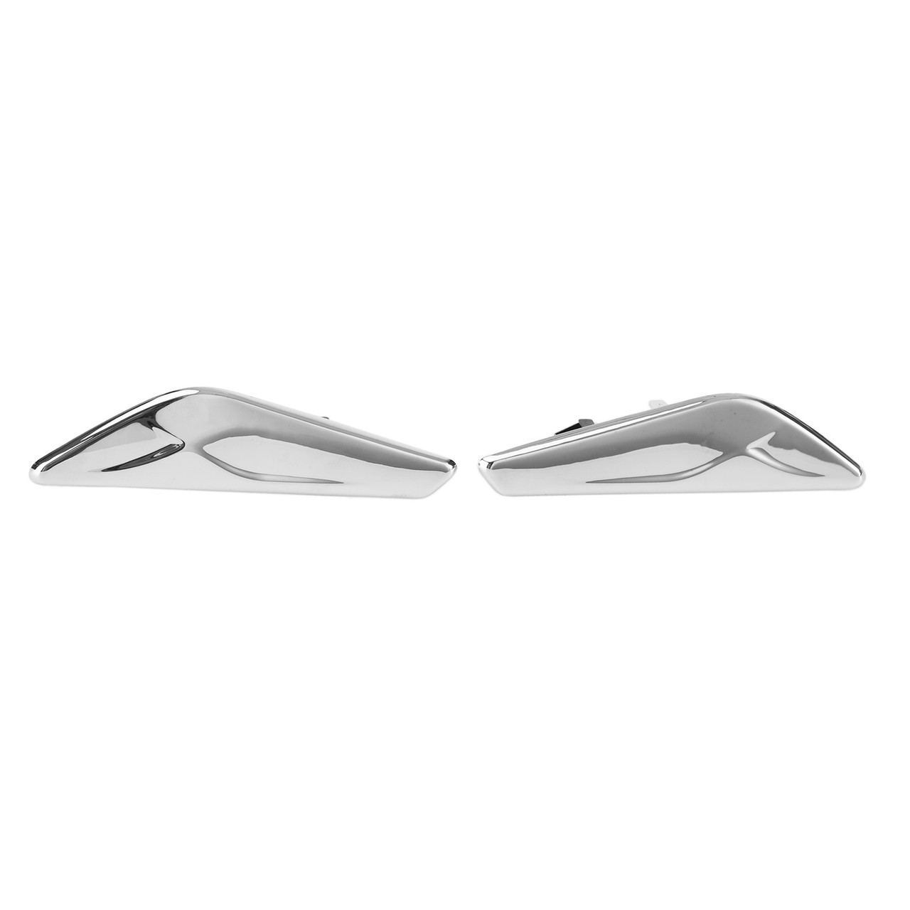 Pair Front Side Fender Trim Finisher 51117338569+51117338570 Fit for BMW F25 F26 X3 X4 Chrome