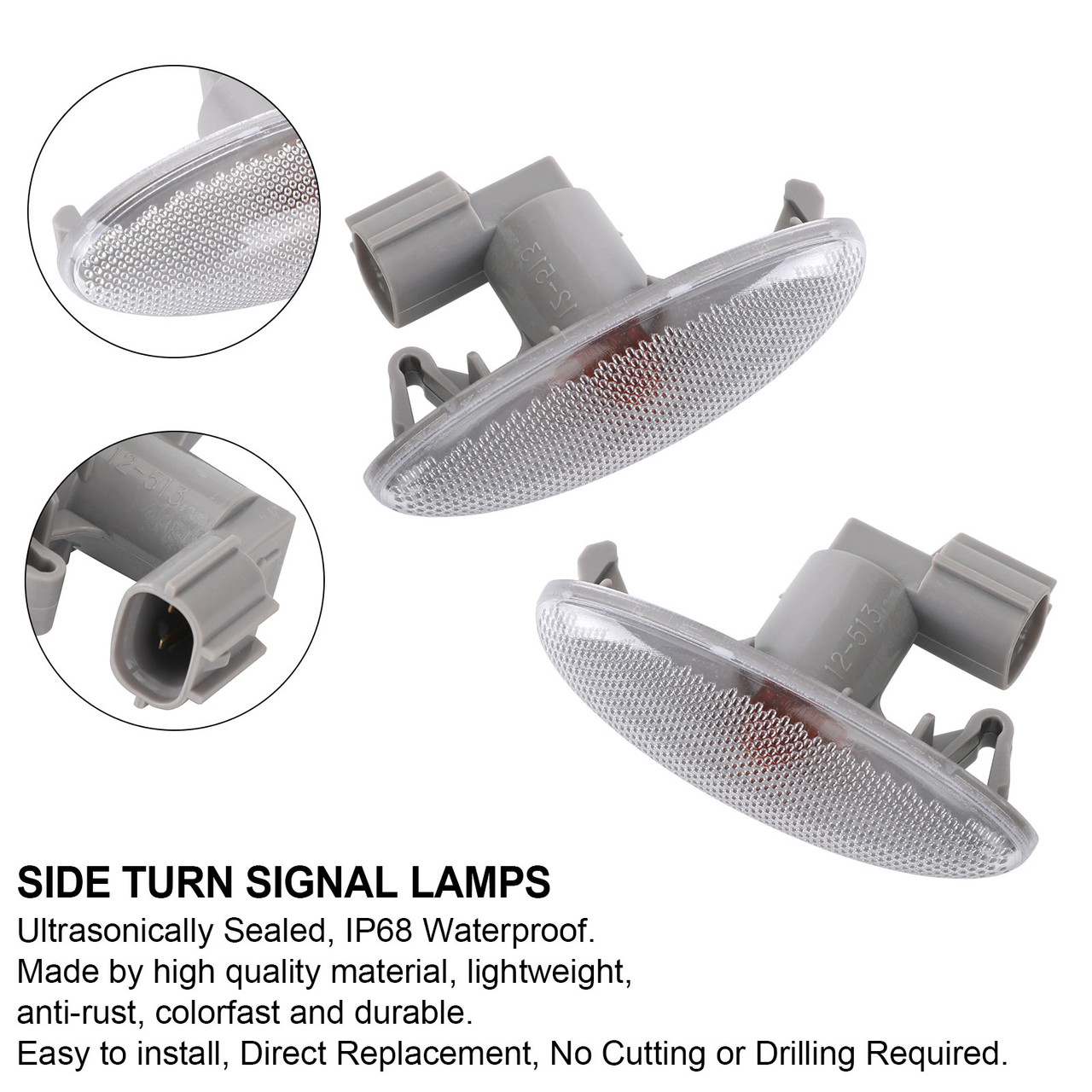 Side Turn Signal Lamp Fender Light Fit for Toyota Yaris 05-11 RAV4 06-09 Auris Corolla 07-10 Clear