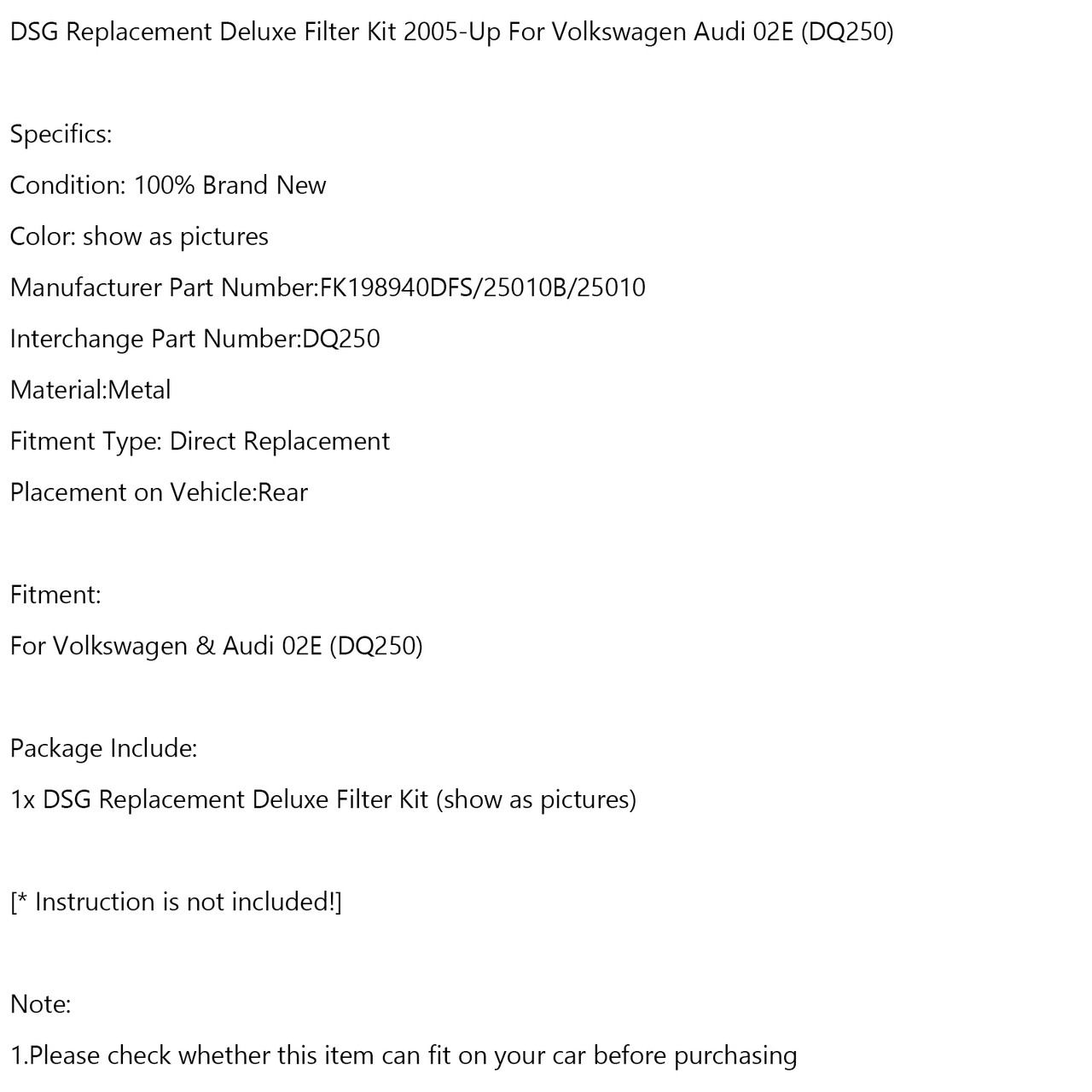 0AM DQ200 DSG Mechatronic Overhaul Kit Valve Body Repair Kit Fit for Audi VW Seat Skoda