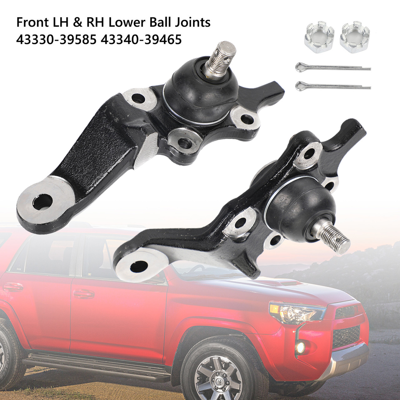 Front LH & RH Lower Ball Joints 43330-39585 43340-39465 For Toyota 4Runner 96-02