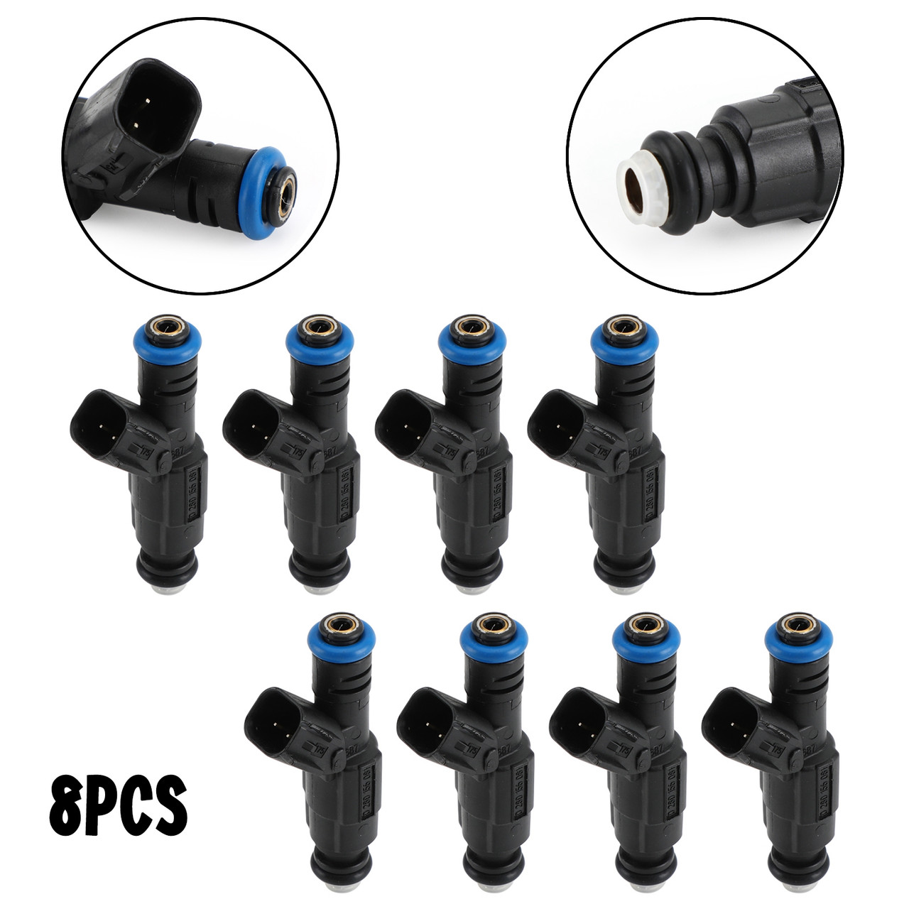 8pc Fuel Injectors Fit for Mercruiser MPI 262/V6 Mag MPI 350/V8 02-09 Horizon 377/V8 02-04