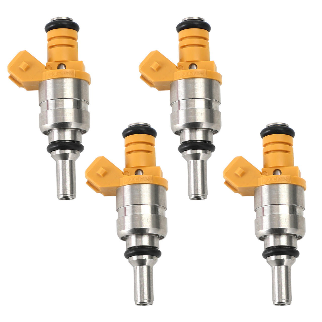 4pc Fuel Injectors 0K30E13250 Fit for Kia Rio 2001-2005 YEL