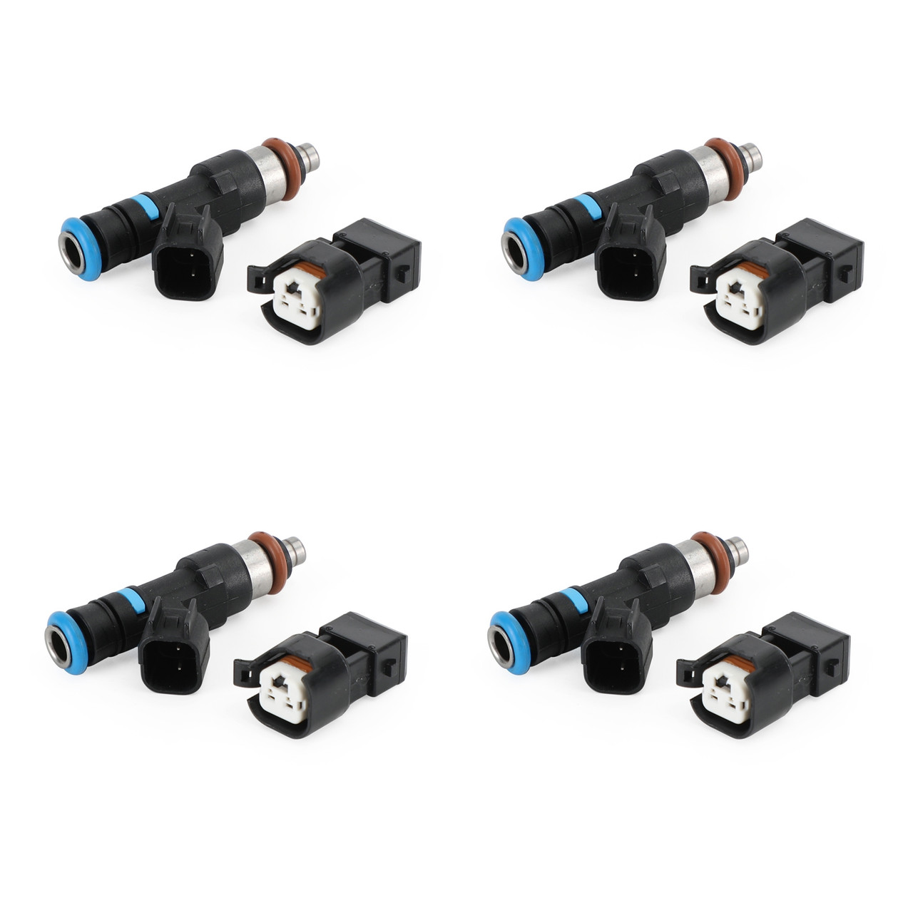 4pc 650CC 62lb EV14 fuel injectors Fit for Audi A4 turbo engine 2000-2005 BLK