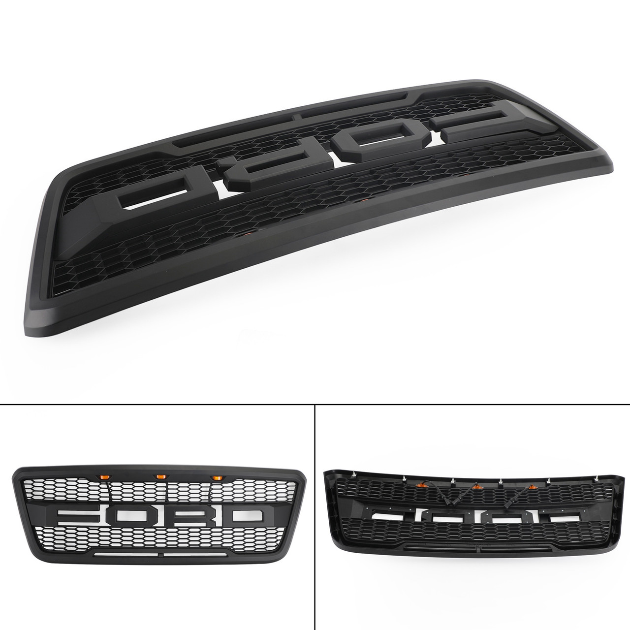 Sportupgrade Matt Black Mesh Grille For 2004-2008 F-150 F150 – Raptor Style Front Upper Replacement