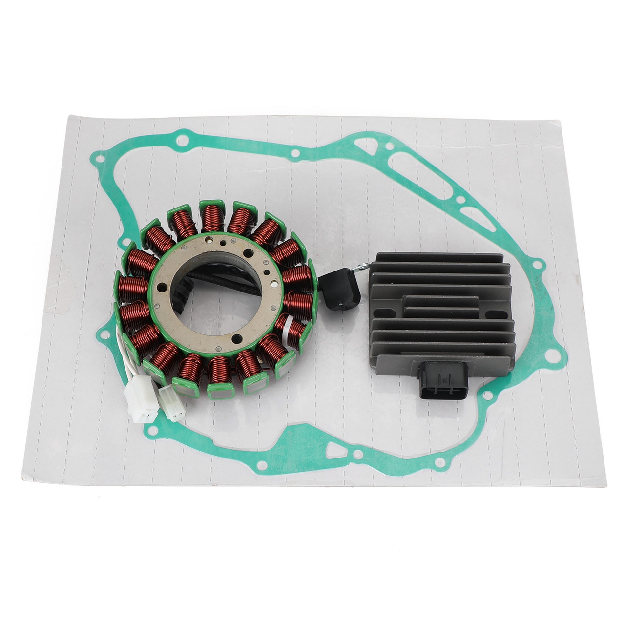 Magneto Coil Stator + Voltage Regulator + Gasket Assy Fit for Yamaha XVS1100 Drag Star 03-08 XVS1100A V-Star Classic 04-11