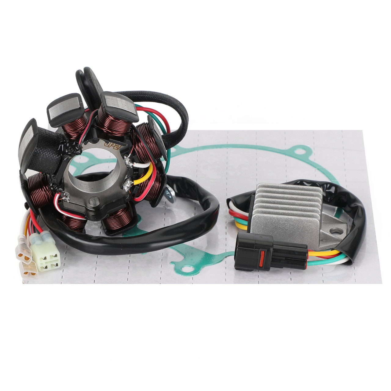 Magneto Coil Stator + Voltage Regulator + Gasket Assy Fit for 250 XC 250 XC-W 09-16 300 EXC Factory Edition 2011/2015