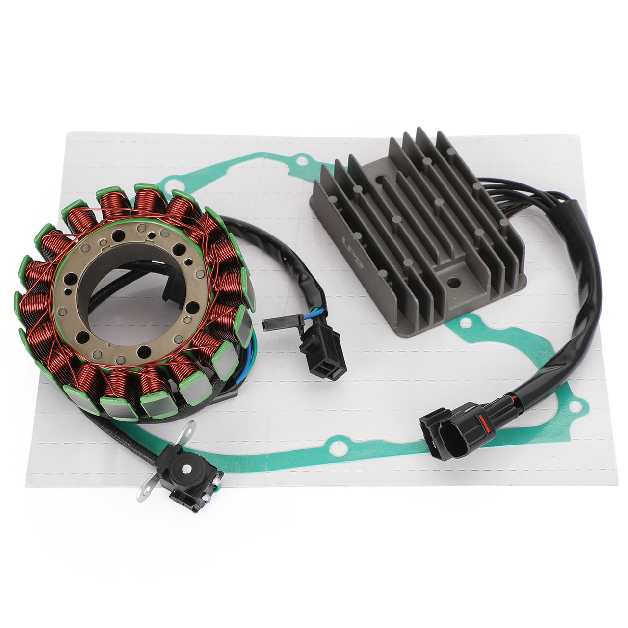 Magneto Coil Stator + Voltage Regulator + Gasket Assy Fit for Suzuki VL800 Intruder Volusia (WVBM) 2001-2004