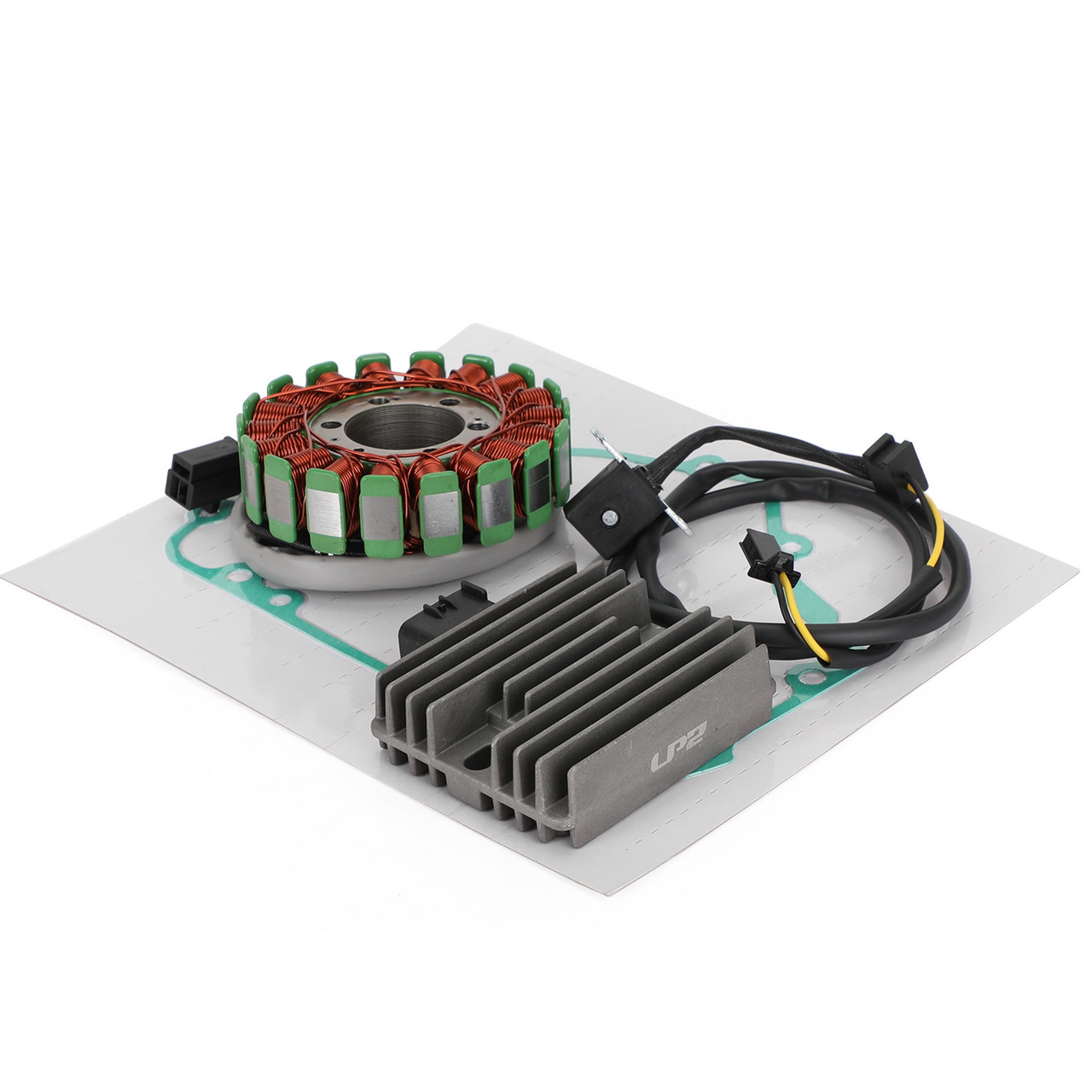 Magneto Coil Stator + Voltage Regulator + Gasket Assy Fit for Kawasaki EX250 Ninja 250R 2008-2010