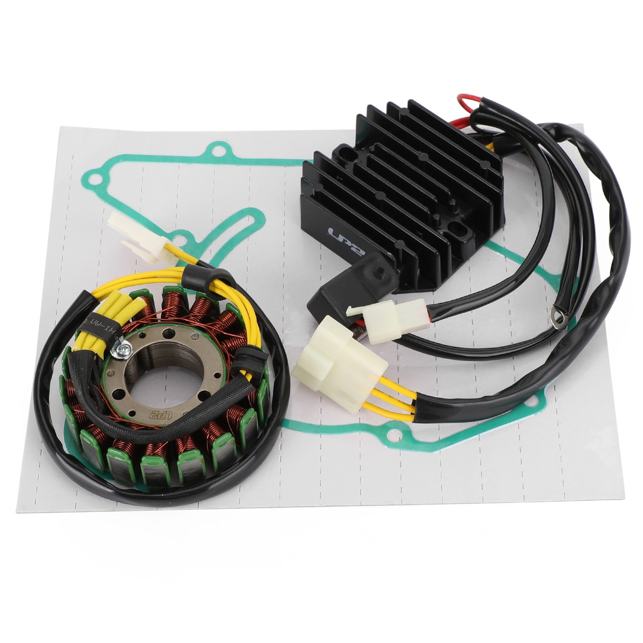 Magneto Coil Stator + Voltage Regulator + Gasket Assy Fit for RC125 RC200 14-20