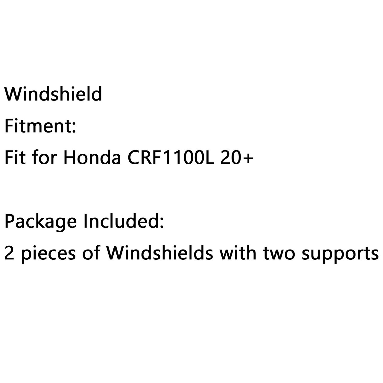 Windshield deflector top side Fit for Honda CRF1100L 2020+ Black