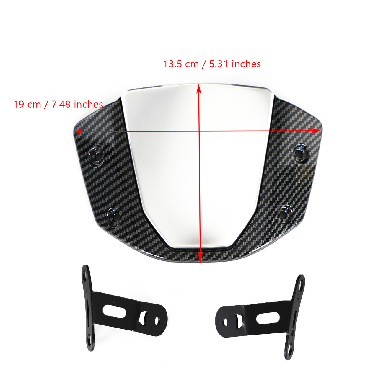 Windshield Windscreen Fit for Honda CB650R 2018-2023 CB1000R 2018-2020 Silver Carbon