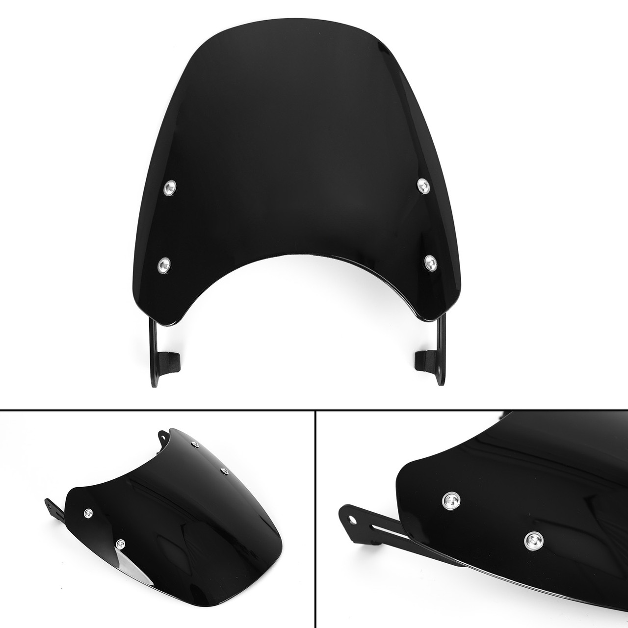 ABS Windshield Windscreen Fit for Triumph Speed Twin 1200 2019-2021 Black