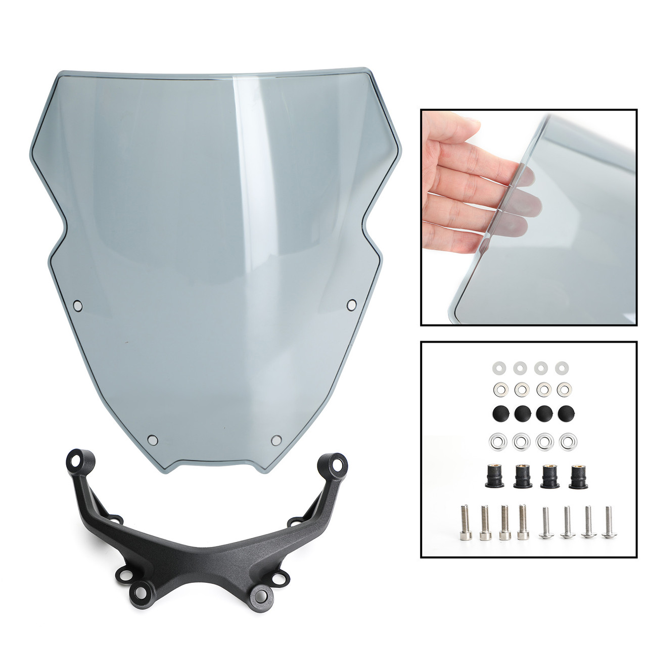 Windscreen Windshield Shield Protector Fit for Yamaha MT-09 2021 Gray