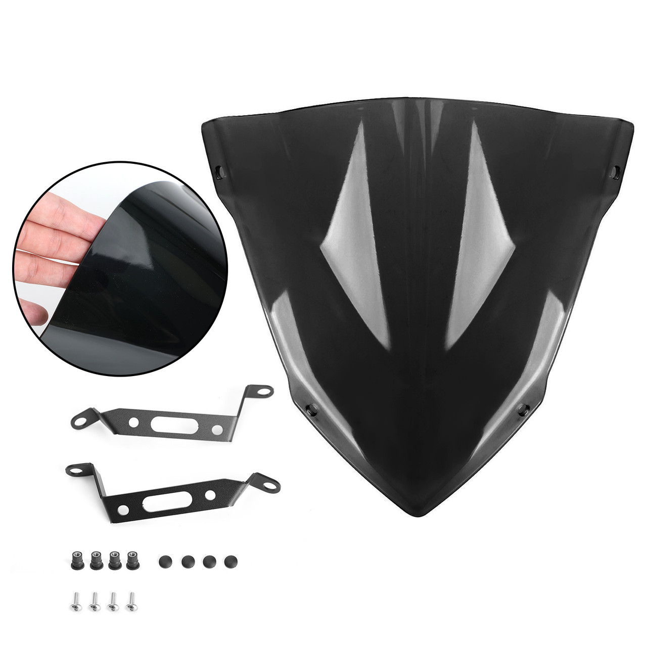 Windscreen Windshield Shield Protector Fit for Yamaha MT-07 2018-2020 Black