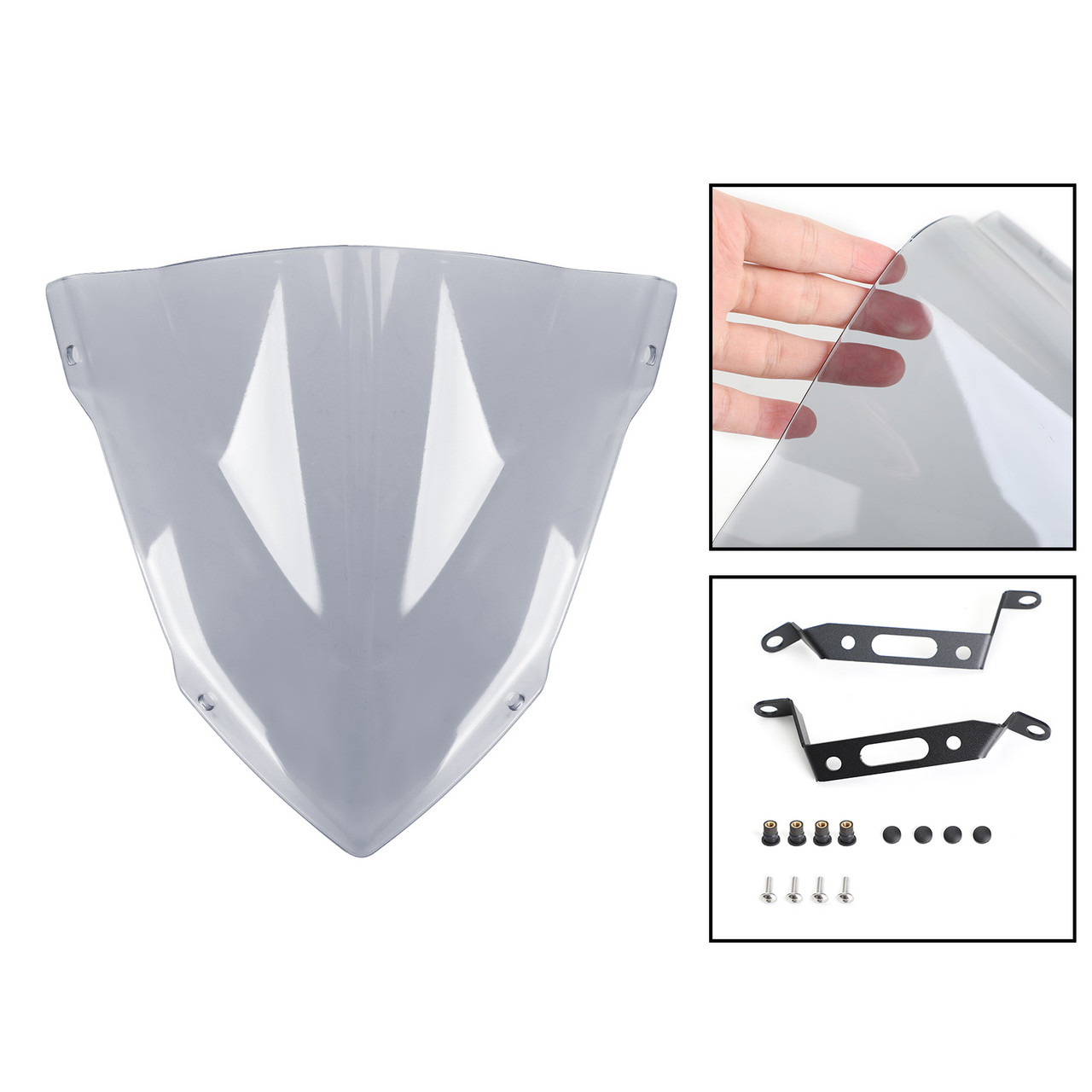 Windscreen Windshield Shield Protector Fit for Yamaha MT-07 2018-2020 Gray