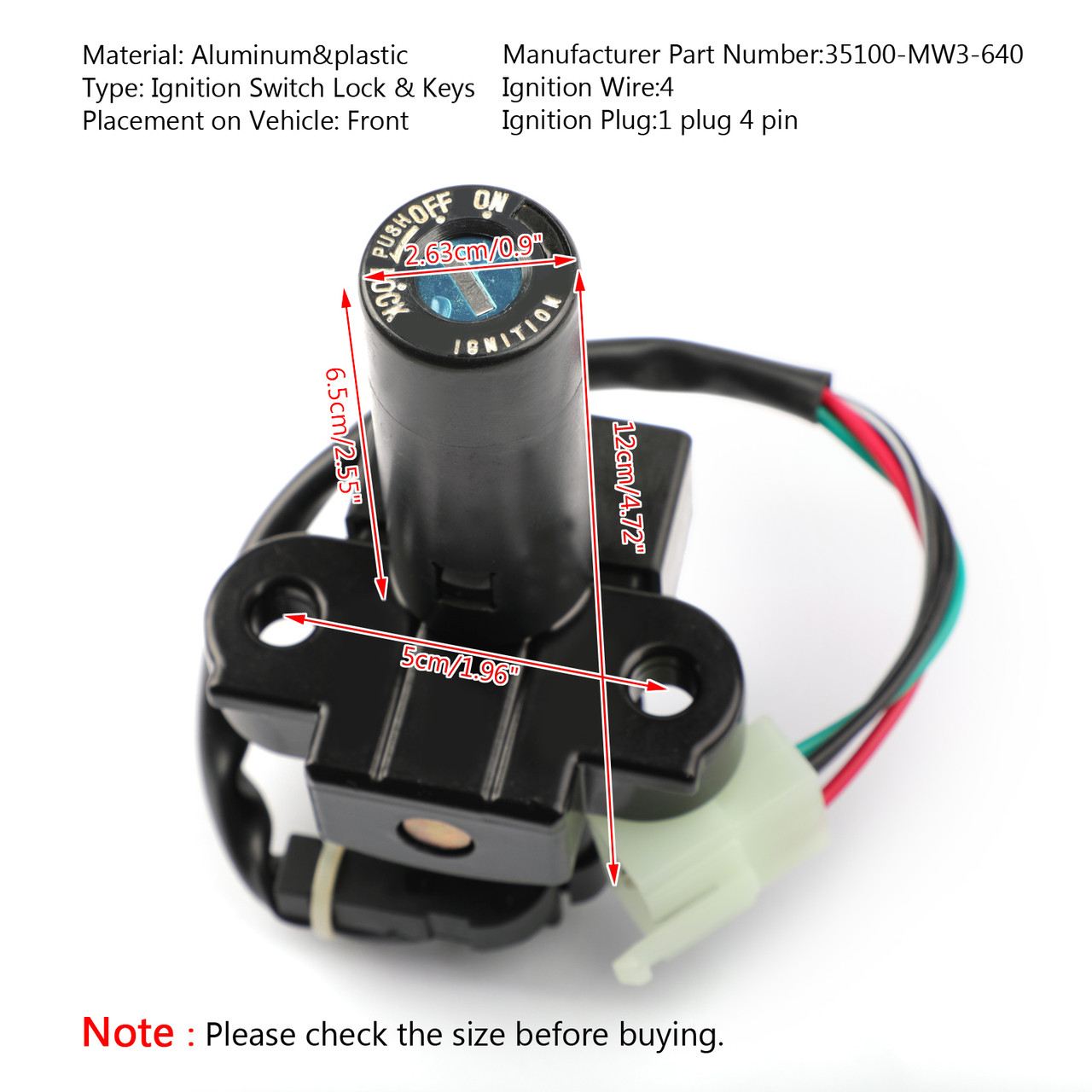 Ignition Switch Lock Keys 35100-MW3-640 For Honda X4 CB1300 CB750 F2