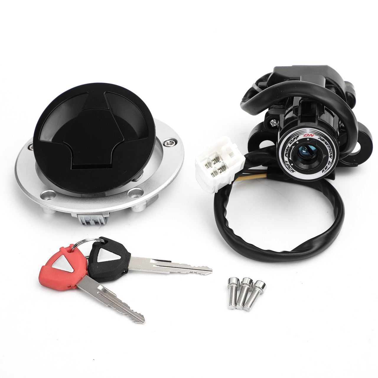 Ignition Switch Fuel Gas Cap Lock Set Key for Kawasaki EX650 Ninja
