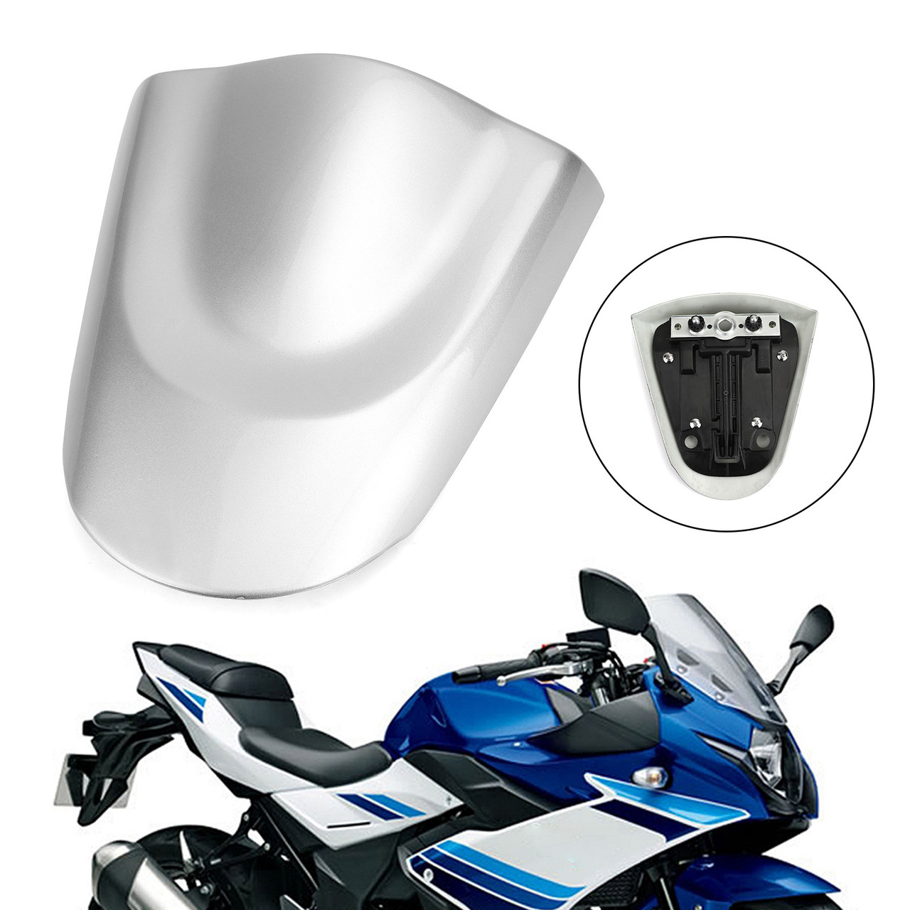 Motorcycle Rear Seat Fairing Cover Cowl For SUZUKI GSX 250 R 2017-2020 Silver