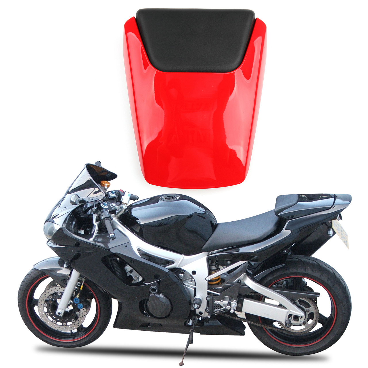 Rear Pillion Seat Cowl Fairing Cover For Yamaha YZF R6 1998-2002 1999 Red